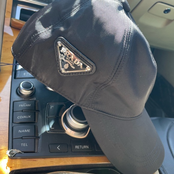 PradaNavyBlueInteriorBaseballCapwithLogoTag
